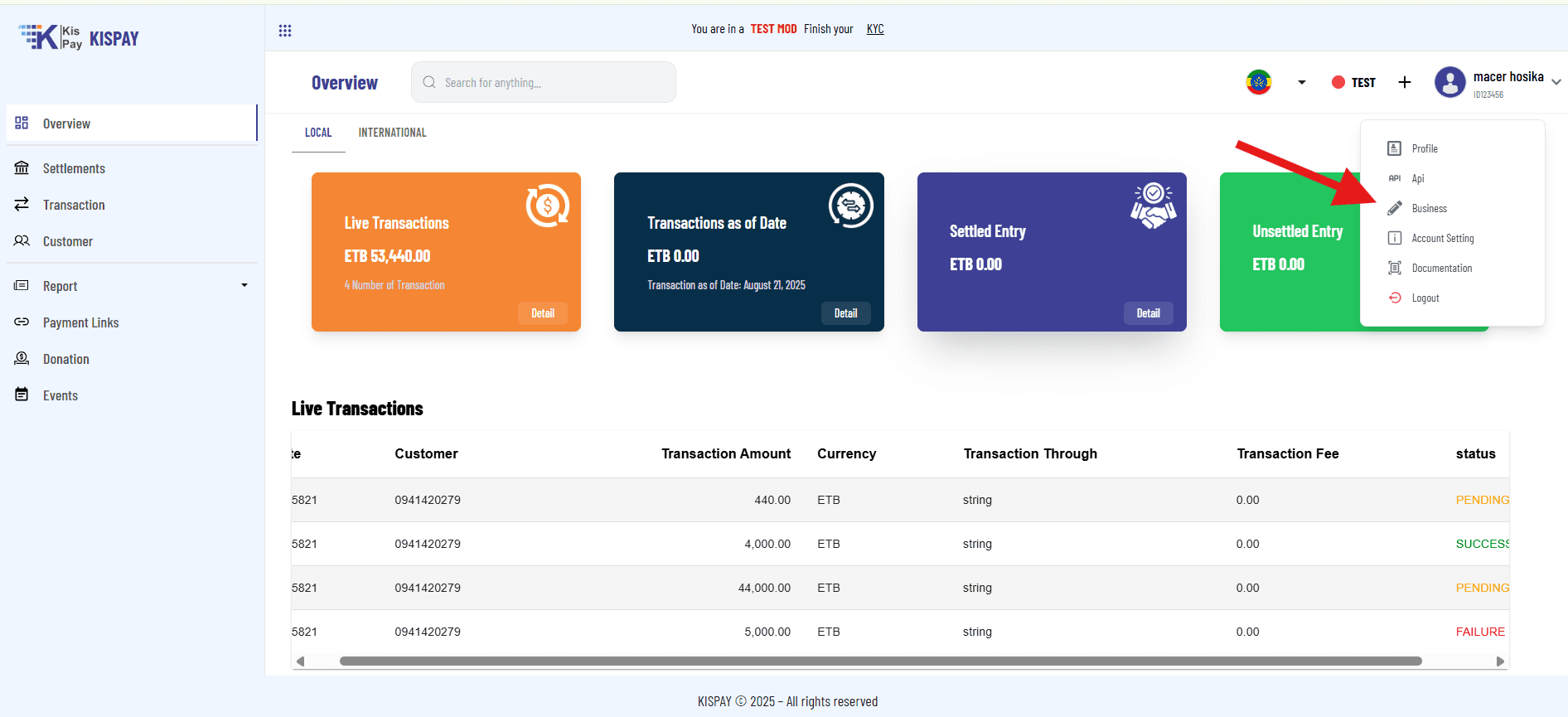 KisPay Business Info